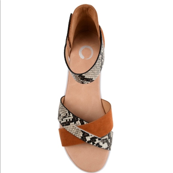 Journee Collection Java Women's Sandals. Snake Pattern. - Picture 2 of 8